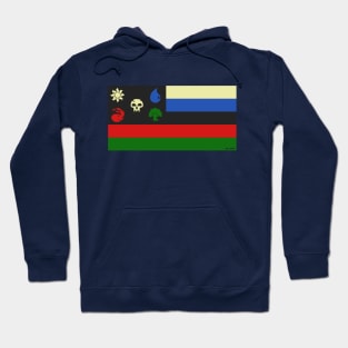 The National Flag of WUBRGania! | MTG Mana Color Design Hoodie